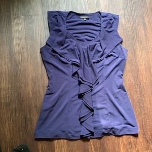 Blue sleeveless blouse